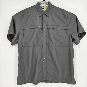 GameGuard 1023 Shirt Mens 2X Vented Button Down Fishing Short Sleeve Gray